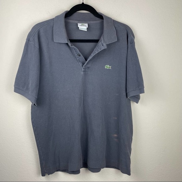 Lacoste Gray Short Sleeve Polo T Shirt Top Men’s XL - Picture 5 of 8